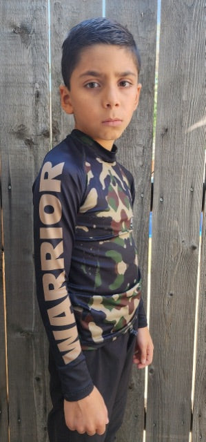 Youth Long Sleeve Camo Jiu-Jitsu Rashguard