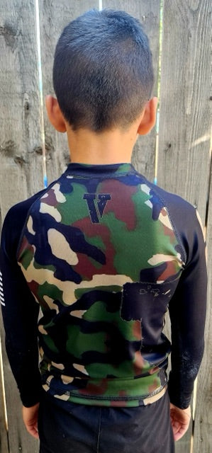 Youth Long Sleeve Camo Jiu-Jitsu Rashguard