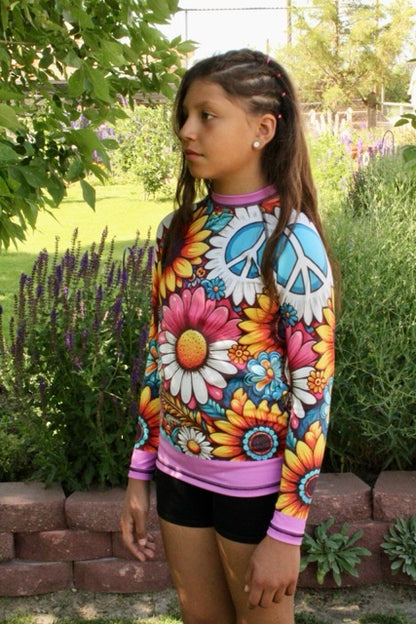 Youth Long Sleeve Hippie Jiu Jitsu Rashguard