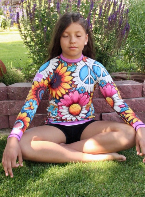 Youth Long Sleeve Hippie Jiu Jitsu Rashguard