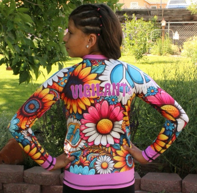 Youth Long Sleeve Hippie Jiu Jitsu Rashguard